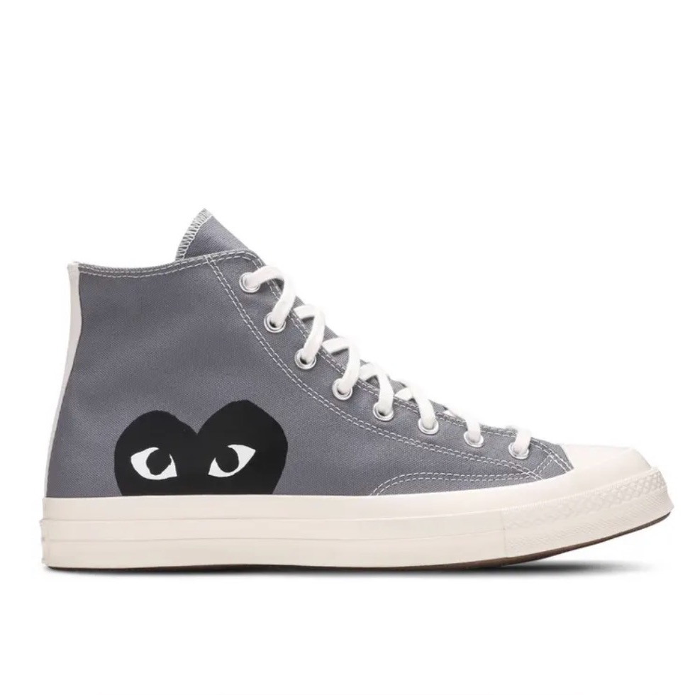 2021 Comme Des Garons Play X Converse Chuck 70 High 'Steel Gray